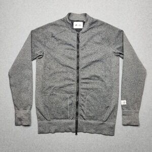 Adidas Reigning Champ Jacket Mens Medium‎ Gray Full Zip Athletic Active Stretch